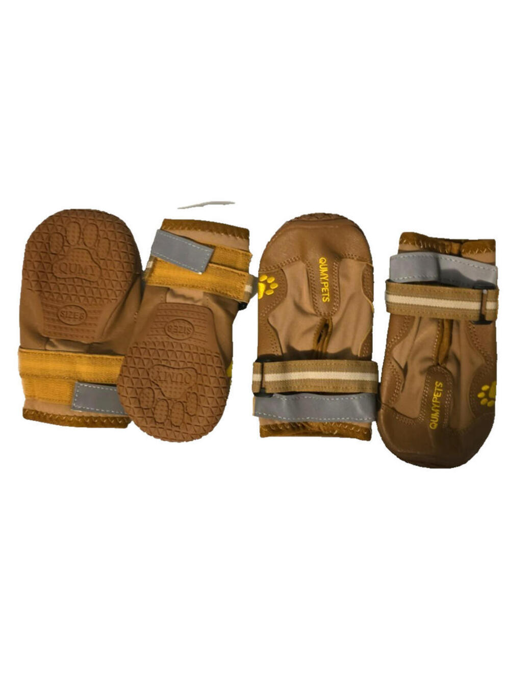 Black Qumy Dog Shoes - Heat & Water-Resistant for Medium-Large Dogs, Size 8 tan